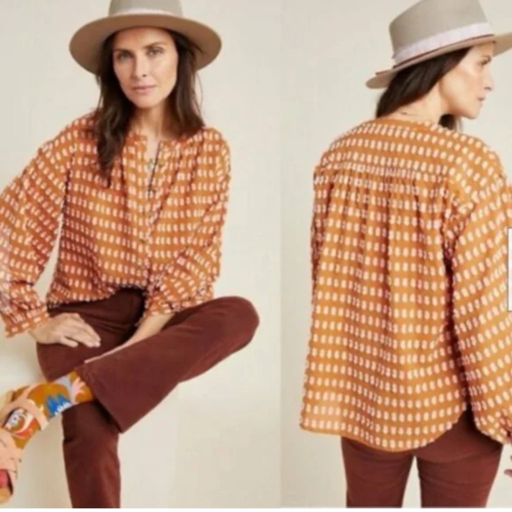 Anthropologie Pilcro and the Letterpress Tavi Blouse